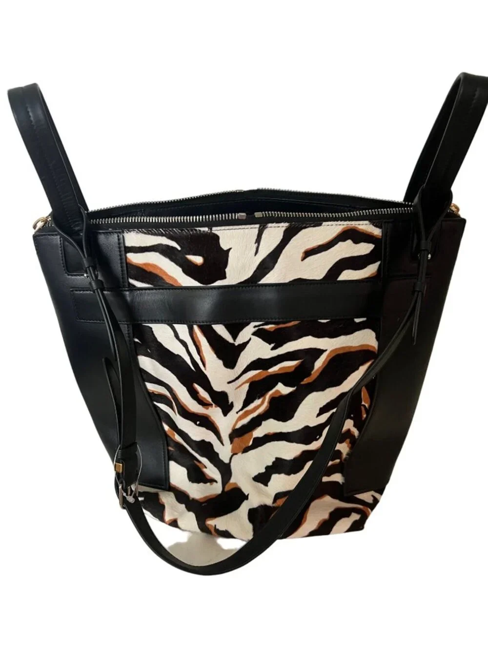 BALENCIAGA Limited Bergdorf Goodman 111th Aniv Zebra CalfHair Kendall Bucket Bag - Picture 16 of 16